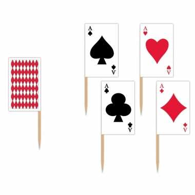 150x stuks casino thema cocktailprikkers