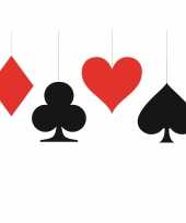 12x stuks kaartspel casino speelkaarten decoratie hangers