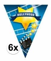 6x vlaggenlijnen hollywood 5 meter